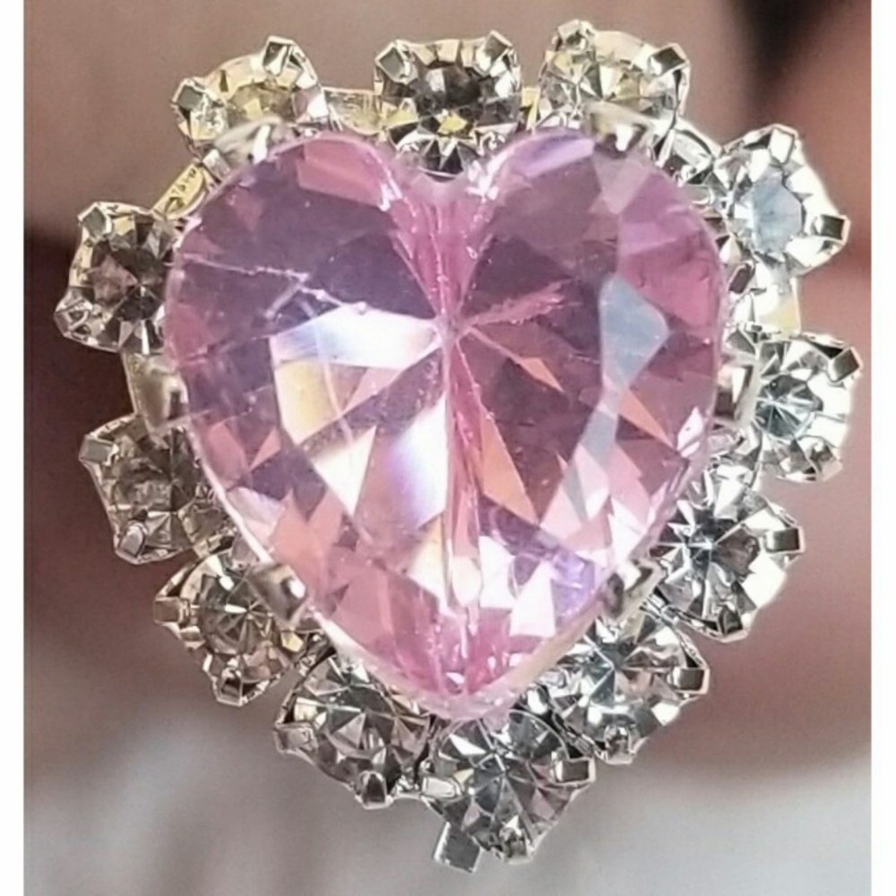 Pink Heart hair pin - Picture 7 of 8